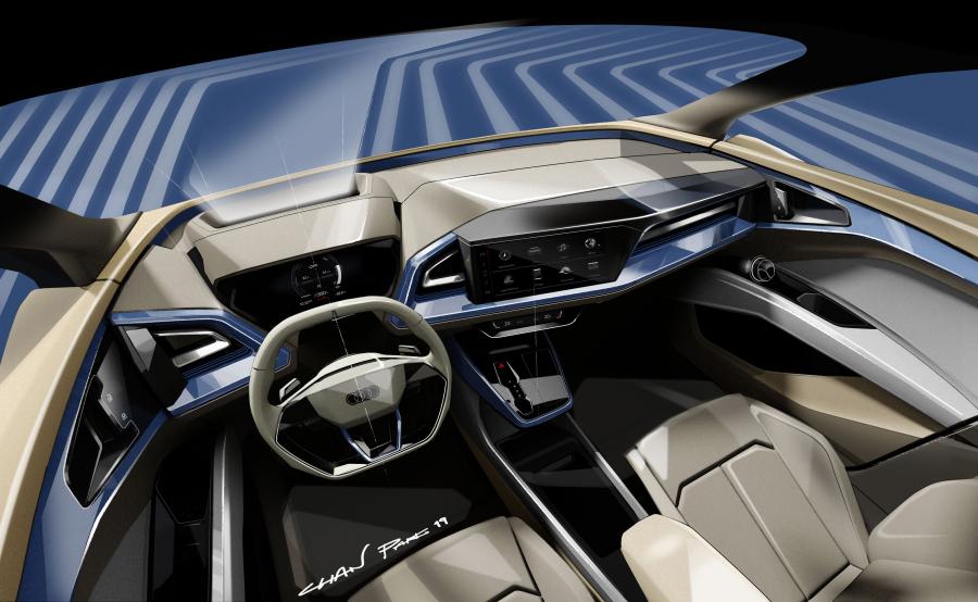 Эскиз Audi Q4 e-tron Concept 2019 года  (фото 14 из 28)